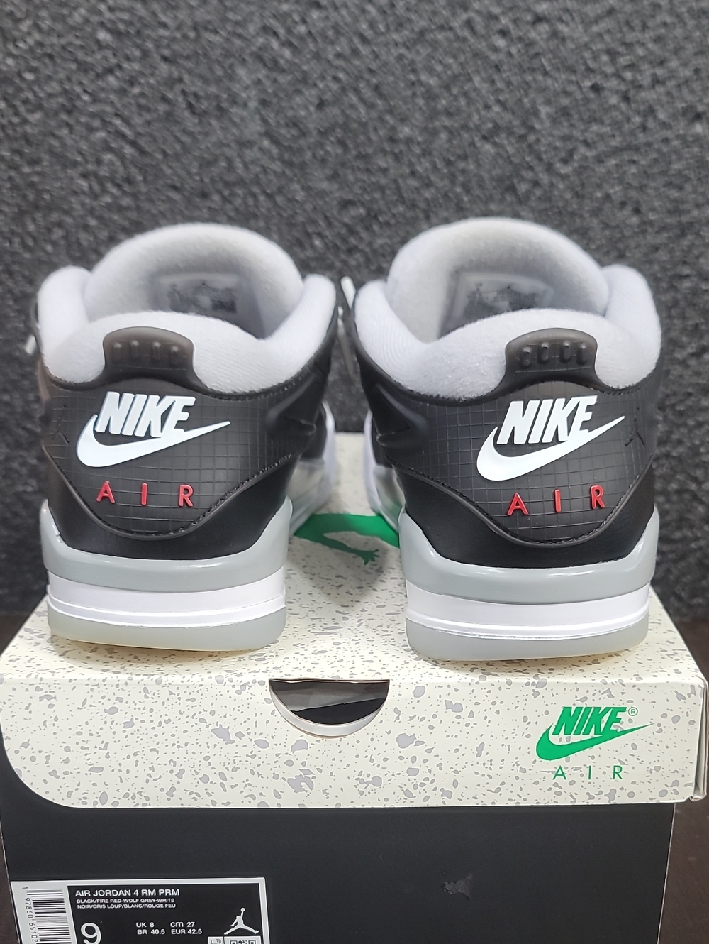 Nike Air Jordan 4 RM Premium "Black Mettalic" Like New Mens 9 Fast Shipping - Picture 6 of 11
